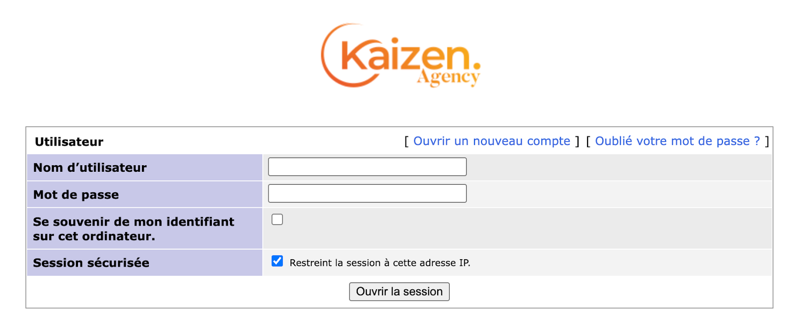 Screen 2, Connexion